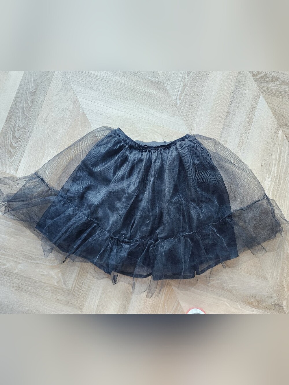 Vintage Handmade Black Tulle A-Line Tutu Skirt
